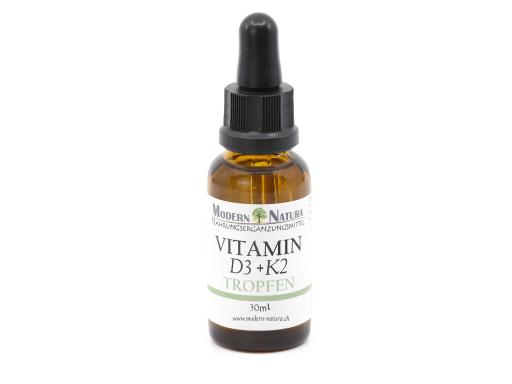 Sonnenkraft Vitamin D3 + K2 Tropfen - 30 ml Fläschchen (Flüssig, Vegan)