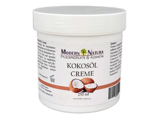 Kokosöl Creme (250ml) - Bei rauer, trockener & pflegebedürftiger Haut - Angenehmer Kokosduft