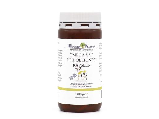 Omega 3-6-9 Leinöl Hunde Kapseln - 180 Stück