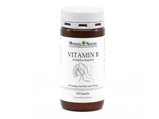 Vitamin B Komplex Kapseln - B-Vitamine für Haut und Nerven - 150 Kapseln - Nur 1 Kapsel am Tag