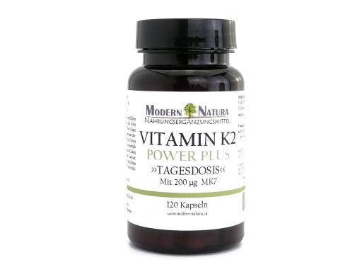 Vitamin K2 Power-Plus "Tagesdosis" 120 Kapseln, Vegan & Glutenfrei