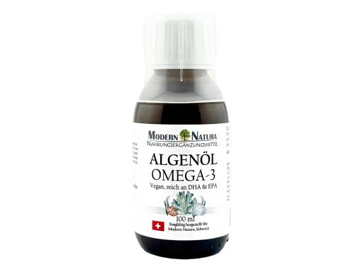 Veganes Algenöl - Omega 3 mit reichlich DHA und EPA (100ml im Glas) Vegan & Glutenfrei