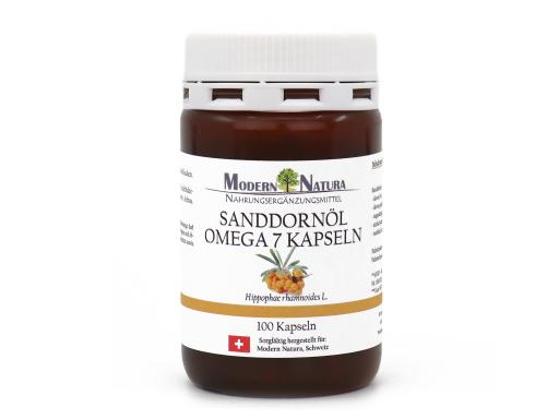 Sanddornöl - Omega 7 Kapseln (100 Kapseln) Mit 500 mg reinen Sanddornöl in jeder Kapsel