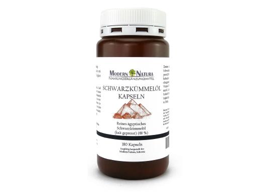 Schwarzkümmelöl Kapseln (180 Stück) - Reines ägyptisches Schwarzkümmelöl - kalt gepresst