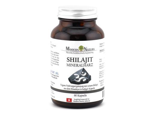 Shilajit Softgel Kapseln - Einzelglas 1x 90 Kapseln - Aus dem Himalaya - Vegan & Glutenfrei