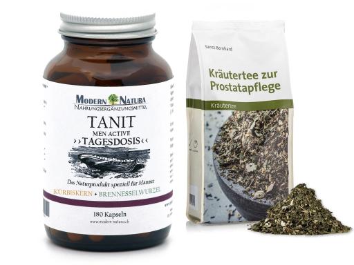 Tanit Men Active Set: Sägepalmen Kapseln + Brennnesselblätter Tee -  Die natürliche Unterstützung für Ihre Prostata