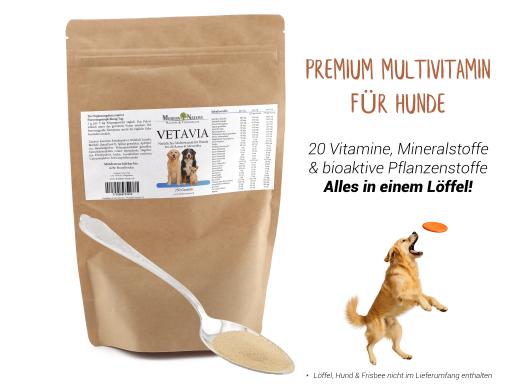 Vetavia - Multivitamin für Hunde (250g) - Pflanzliche Power für Verdauung, Vitalität und ein starkes Immunsystem