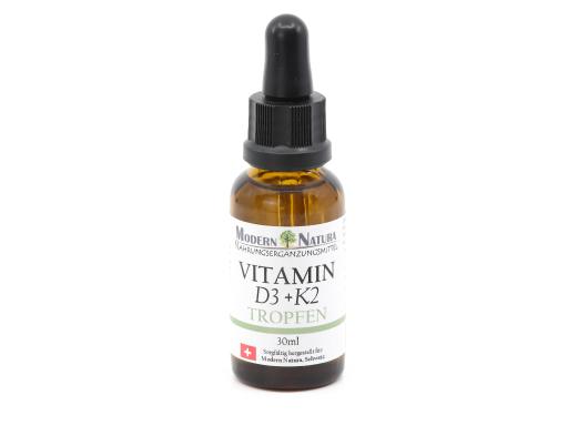 Sonnenkraft Vitamin D3 + K2 Tropfen - 30 ml Fläschchen (Flüssig, Vegan)