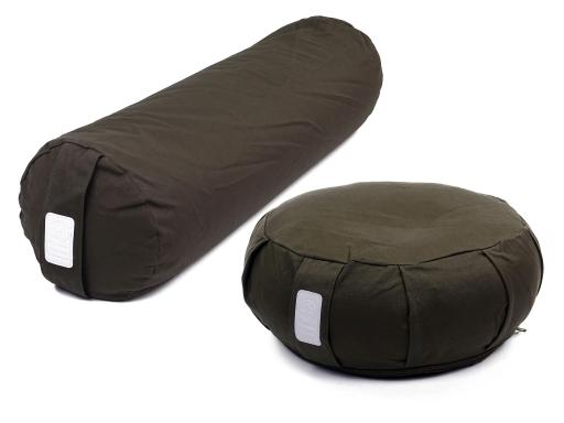 Modern Natura Yoga Set "Vulcano" mit Yogakissen + Yogabolster (Dunkelgrau)