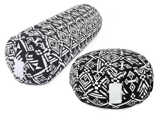 Yoga Set "Zebra" - Yogakissen + Yogabolster (Schwarz/Weiss Schönes & elegantes Muster)