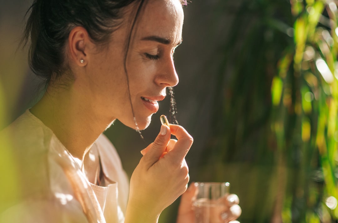 Organic food supplements from Modern Natura, bottled in glass