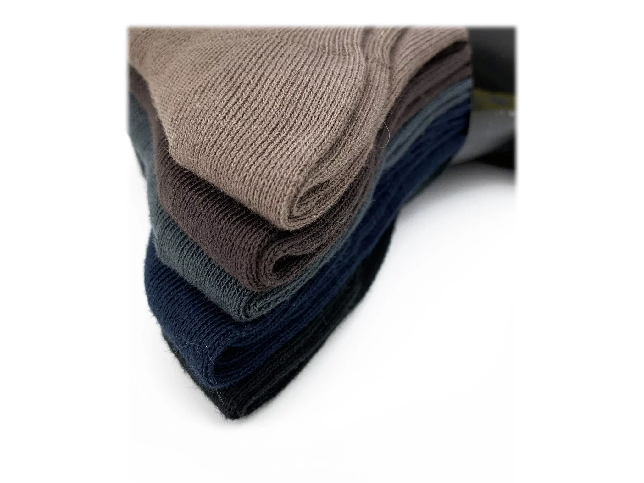 Baumwoll Komfort Socken mit gerippter Baumwollstruktur und Farbschichten im Detail