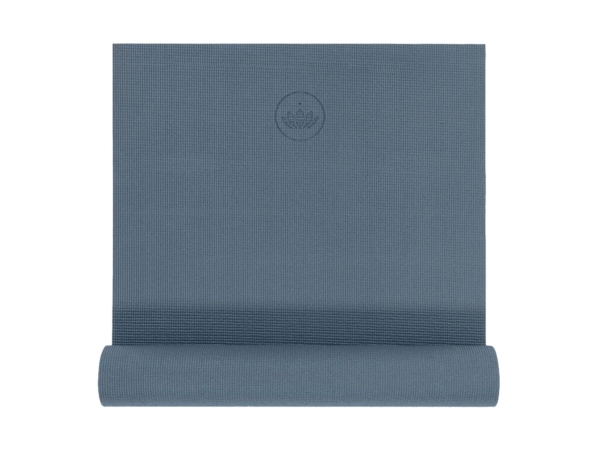 STUDIO yoga mat in blue as another view of the lightweight 5 mm yoga mat