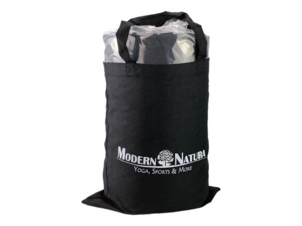 Set d'acupression Shizuka avec sac de transport noir et contenu visible dans sachet plastique
