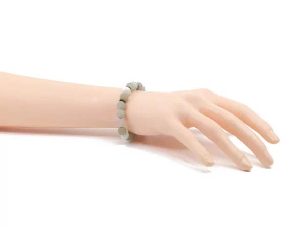 Amazonit Edelsteinarmband mit ca. 8 mm grossen, rund geschliffenen Perlen