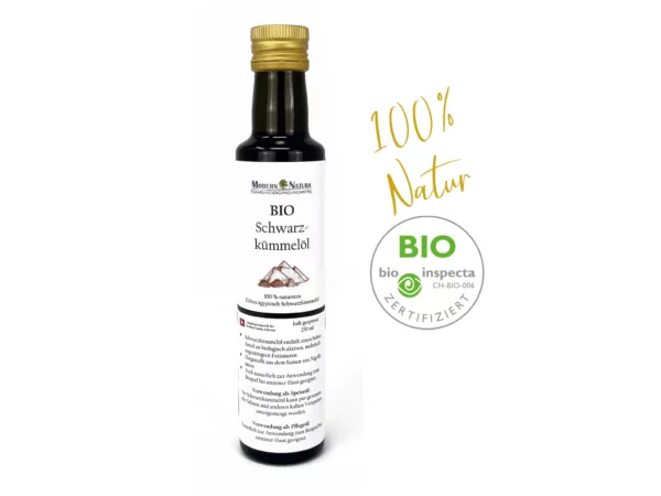 BIO Ägyptisches Schwarzkümmelöl, 250 ml, als erste Galerieansicht des kaltgepressten Speiseöls