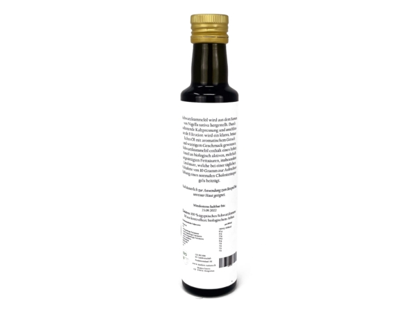 Huile de nigelle d'Égypte BIO, 250 ml, vue supplémentaire du produit de l'huile alimentaire vegan