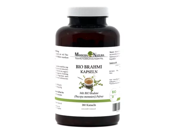BIO Brahmi Bacopa monnieri Kapseln in der Einzelansicht der Produktverpackung