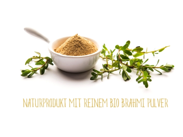 Capsule BIO di Brahmi Bacopa monnieri con vista aggiuntiva della confezione