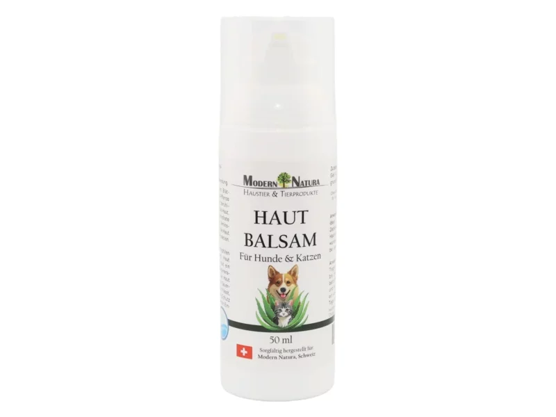 Skin balm for dogs and cats as a hydroactive Aloe barbadensis emulsion in the main view
