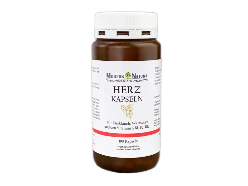 Herz Kapseln mit Knoblauch, Weissdorn und B-Vitaminen in der Hauptansicht