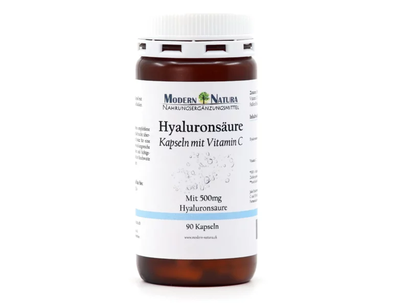 Gélules d’acide hyaluronique avec vitamine C en vue produit du pack de 90 gélules