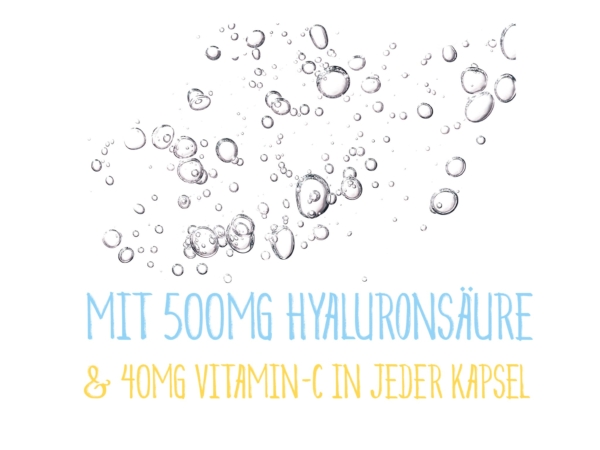 Capsule di acido ialuronico con vitamina C come ulteriore vista della confezione da 90 capsule
