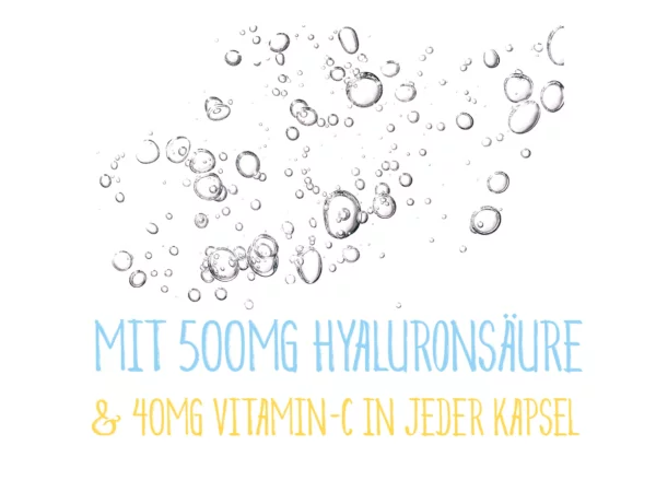 Hyaluronsäure Kapseln mit Vitamin C als weitere Ansicht der 90-Kapsel-Packung