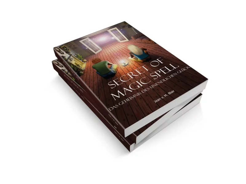 Secret of Magic Spell paperback with a brown book cover in an angled view on a white background