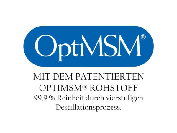 OptiMSM Organischer Schwefel mit Hinweis auf den patentierten Rohstoff