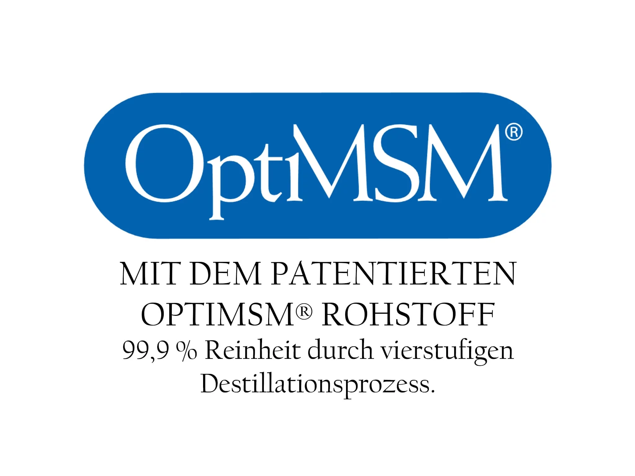 OptiMSM Organischer Schwefel mit Hinweis auf den patentierten Rohstoff