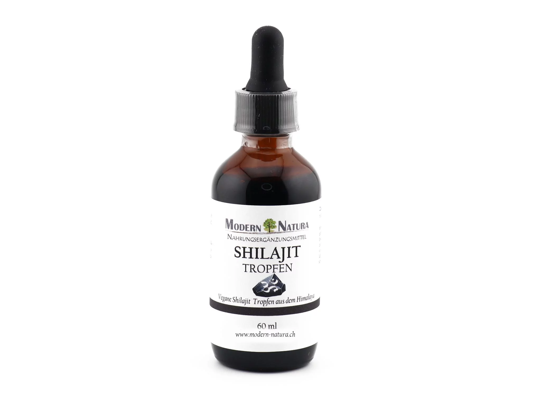 Gouttes de shilajit Himalaya sous forme liquide, vue principale du produit