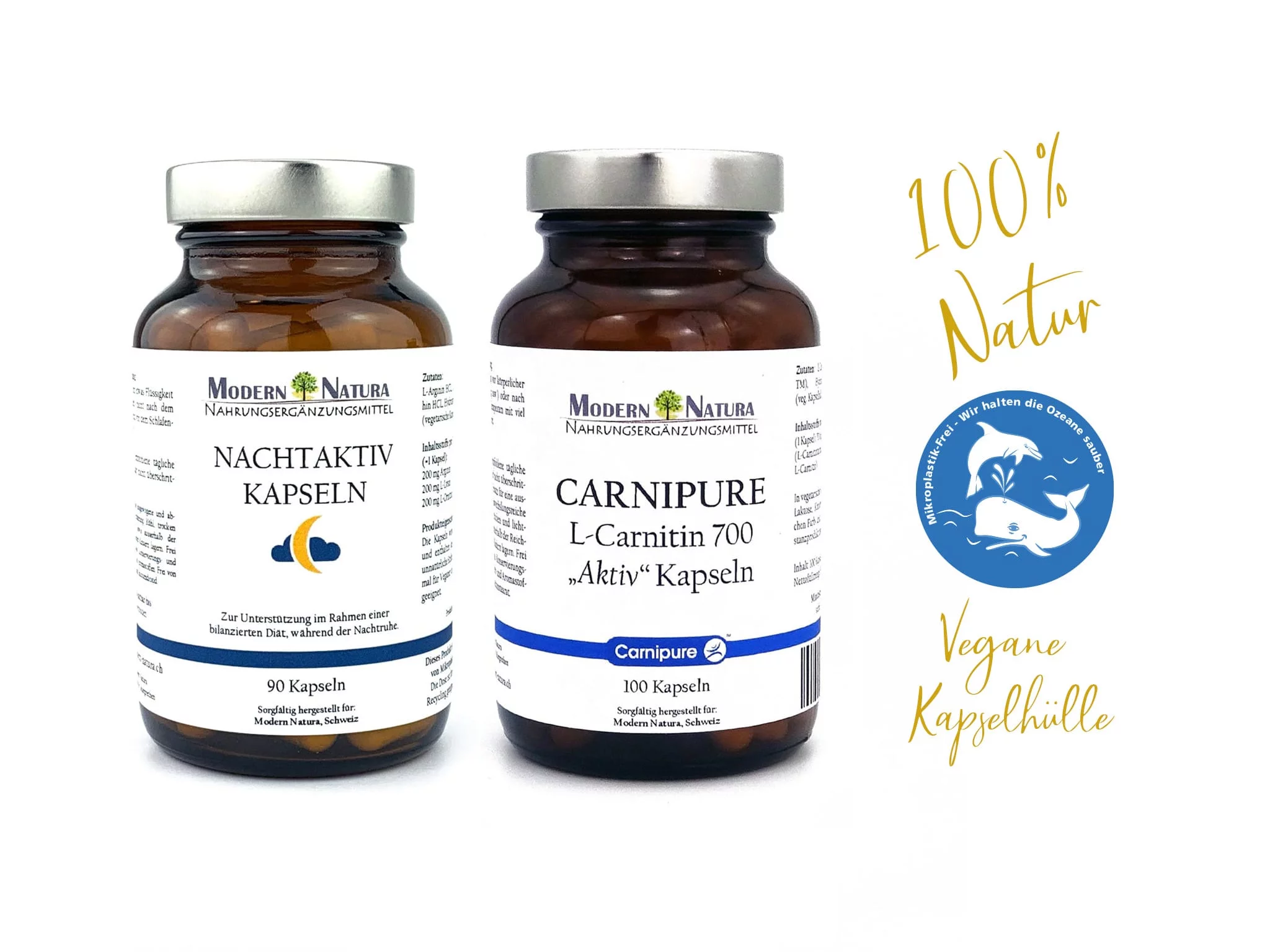 Dayactive and Nightactive Set with dietary supplement capsules for training and nighttime rest
