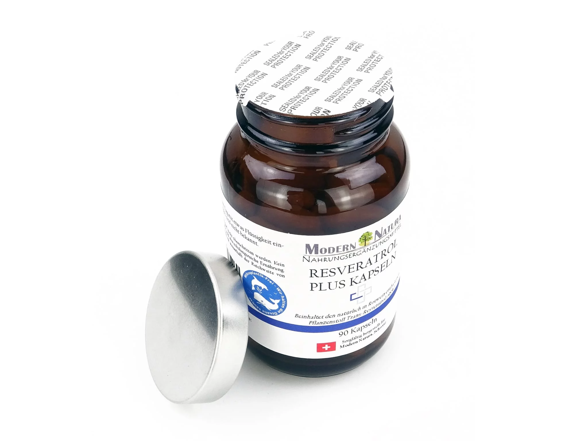 trans-Resveratrol PLUS Kapseln mit Hinweis auf 300 mg trans-Resveratrol pro Kapsel