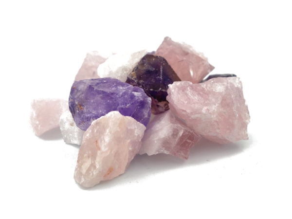 Water stone basic mix with three types of untreated decorative stones in a set