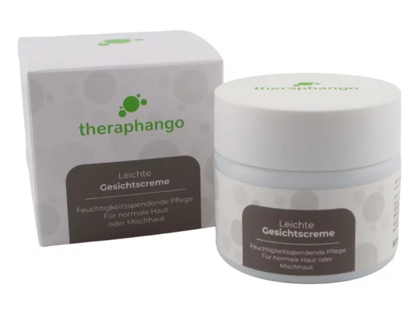 Light Face Cream with Natural Healing Clay in white jar with folding box